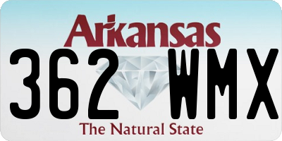 AR license plate 362WMX