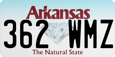 AR license plate 362WMZ