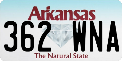 AR license plate 362WNA