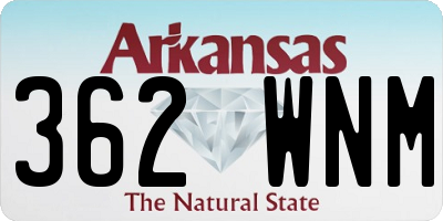 AR license plate 362WNM