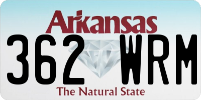 AR license plate 362WRM