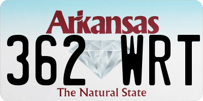 AR license plate 362WRT