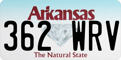 AR license plate 362WRV