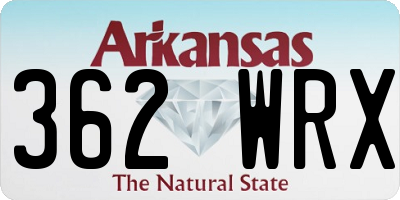 AR license plate 362WRX