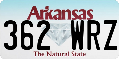 AR license plate 362WRZ