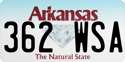 AR license plate 362WSA