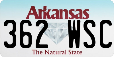 AR license plate 362WSC