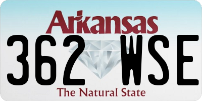 AR license plate 362WSE