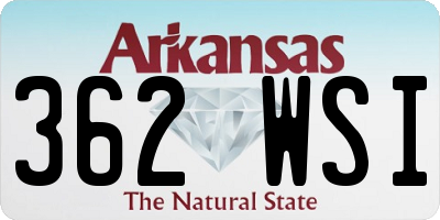 AR license plate 362WSI