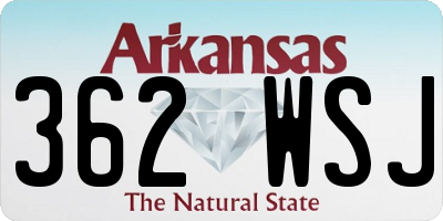 AR license plate 362WSJ