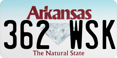 AR license plate 362WSK