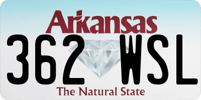AR license plate 362WSL