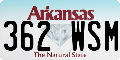 AR license plate 362WSM