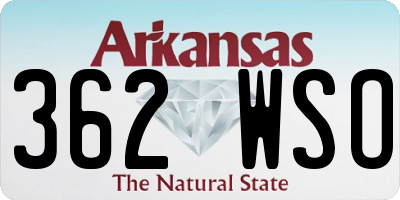 AR license plate 362WSO