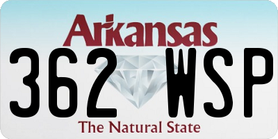 AR license plate 362WSP
