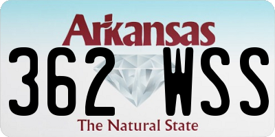 AR license plate 362WSS