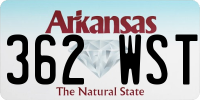 AR license plate 362WST