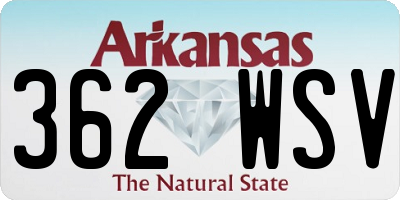 AR license plate 362WSV
