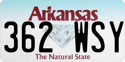 AR license plate 362WSY
