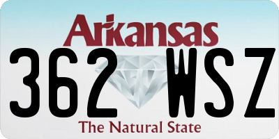 AR license plate 362WSZ
