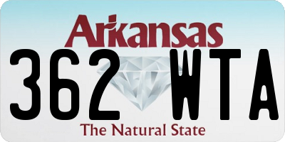 AR license plate 362WTA