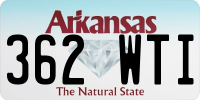 AR license plate 362WTI