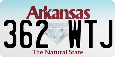 AR license plate 362WTJ