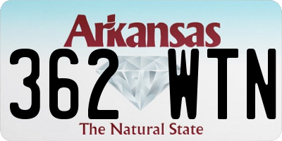 AR license plate 362WTN