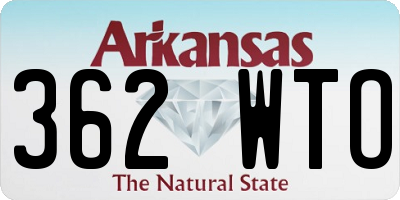 AR license plate 362WTO