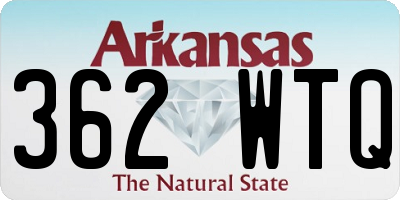 AR license plate 362WTQ