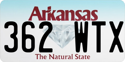 AR license plate 362WTX