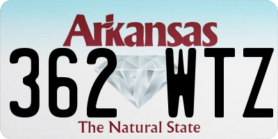 AR license plate 362WTZ