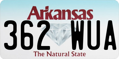 AR license plate 362WUA