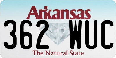 AR license plate 362WUC