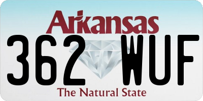 AR license plate 362WUF