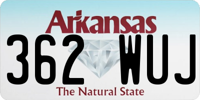 AR license plate 362WUJ