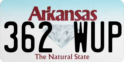 AR license plate 362WUP
