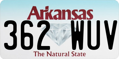 AR license plate 362WUV