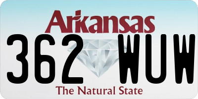 AR license plate 362WUW