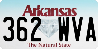 AR license plate 362WVA