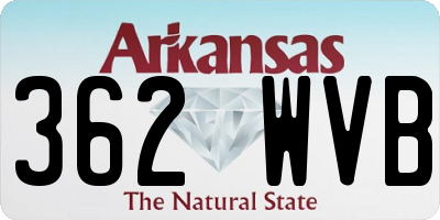 AR license plate 362WVB