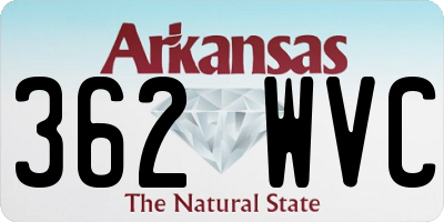 AR license plate 362WVC