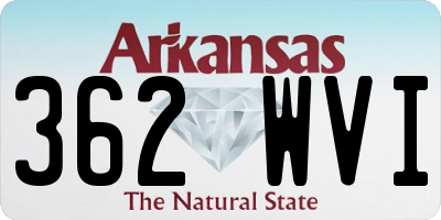 AR license plate 362WVI