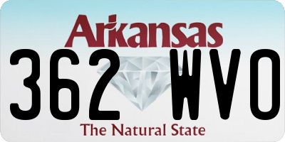 AR license plate 362WVO