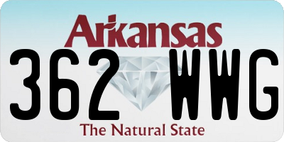 AR license plate 362WWG