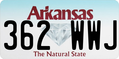 AR license plate 362WWJ