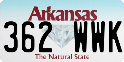 AR license plate 362WWK