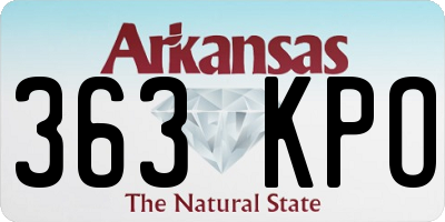 AR license plate 363KPO