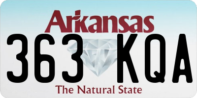 AR license plate 363KQA