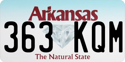 AR license plate 363KQM